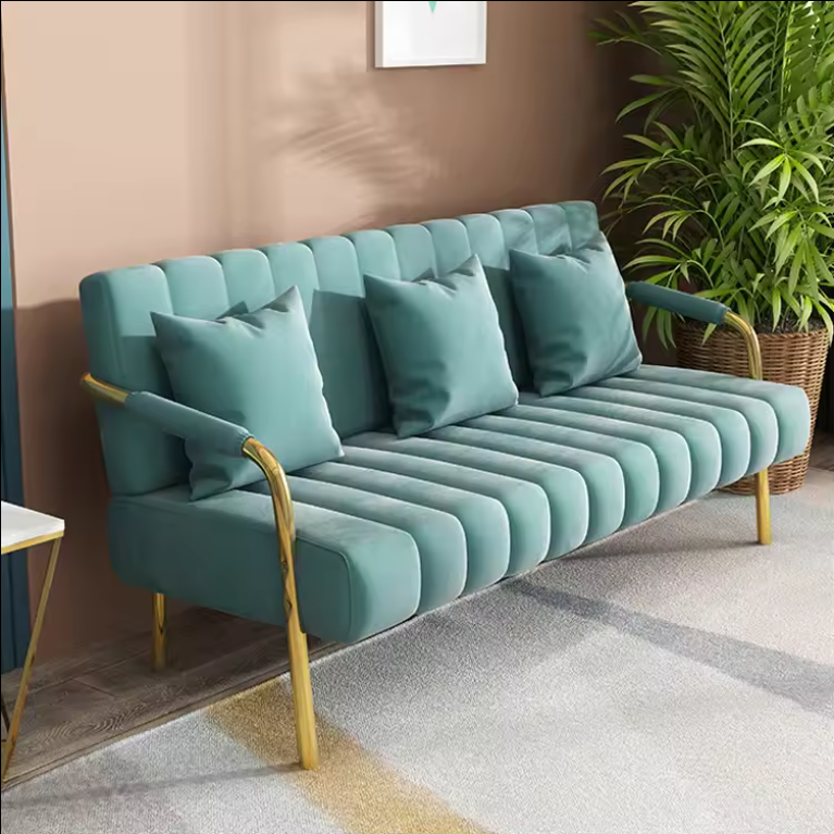 Nordic luxury fabric sofa modern home office bedroom velvet fabric sofa