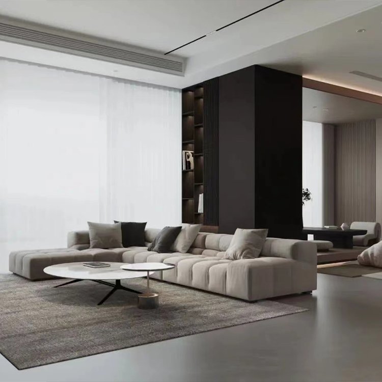 Contempo Set fabric modern corner type set furniture leather shape sofas 7 seater l sofa sectional for living room sofas