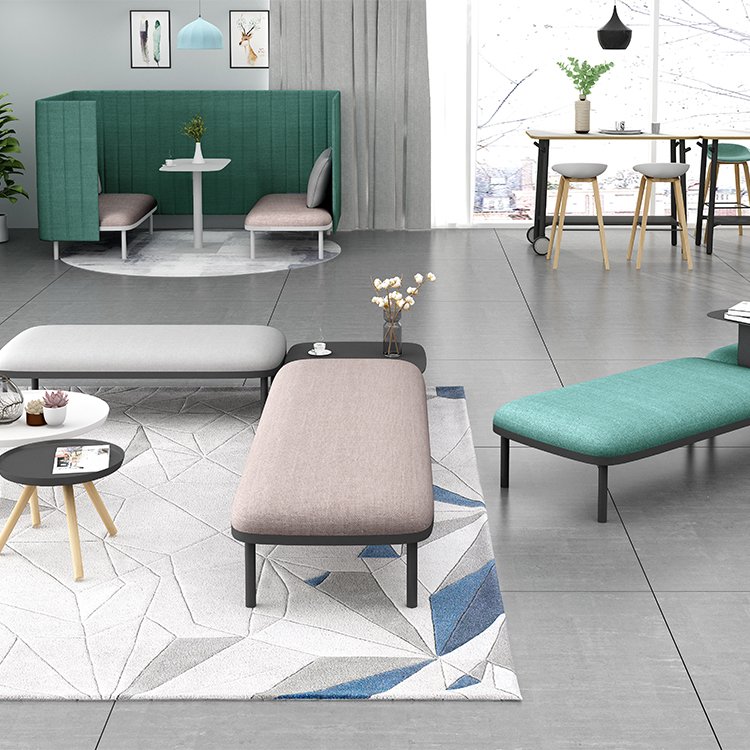 Nordic Modern Manufacturers L Shaped Couch Corner Modular Sectional Office Sofa Set Furniture
