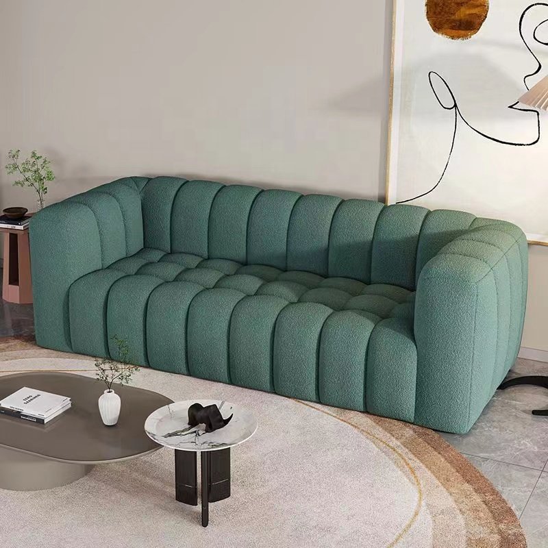 Furniture factory the latest design of lamb velvet fabric sofa set KD sofa bed can be customized fabric living room sofa