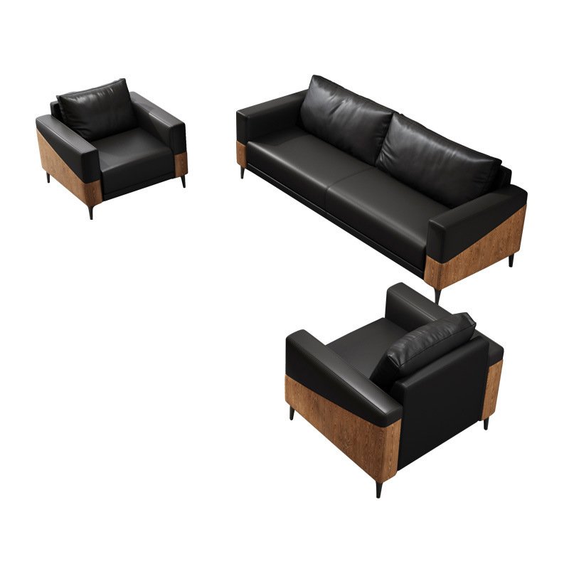 Modern Office Leather Sofa Set Furniture for Reception Area Business Meetings Ideal for Office Furniture Office Decor