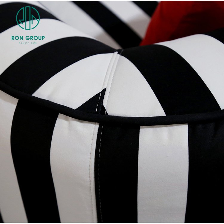 high quality ballroom golf black and white striped corner sofa fabric banquet home furniture indoor sofa living room