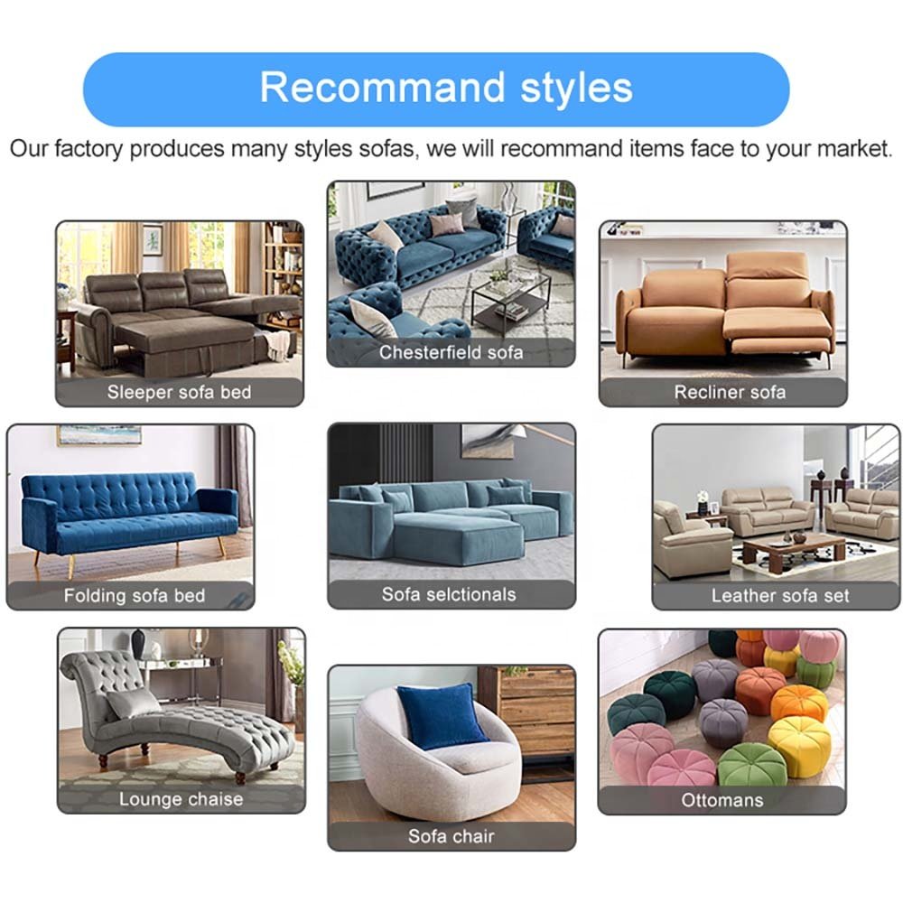 Winforce OEM ODM New Design Nordic sofa simple style couch wohnzimmer sofas with 3 seater wood frame sofa set furniture