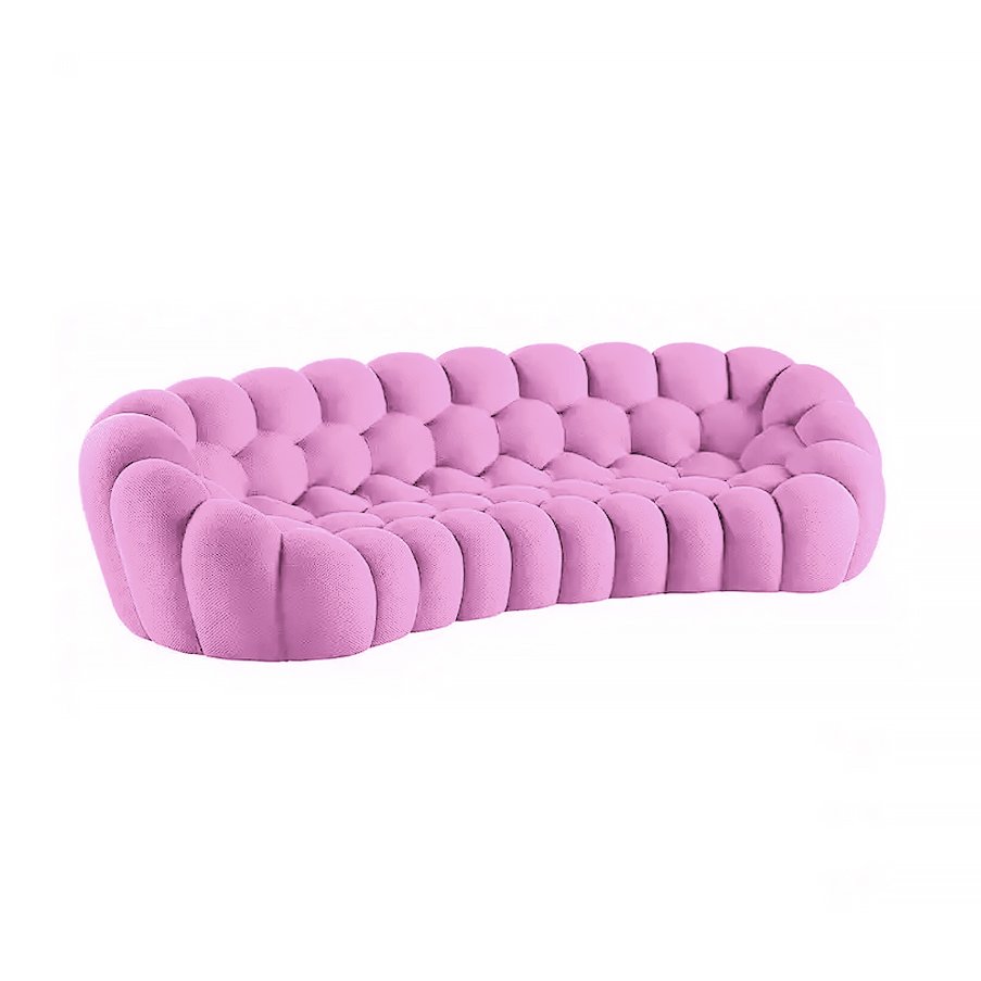 Creative Design Round Living Room Sofa Modern EVA Floor Bubble Couches Lazy Curved 3-seater Fabric Bubble Sofa