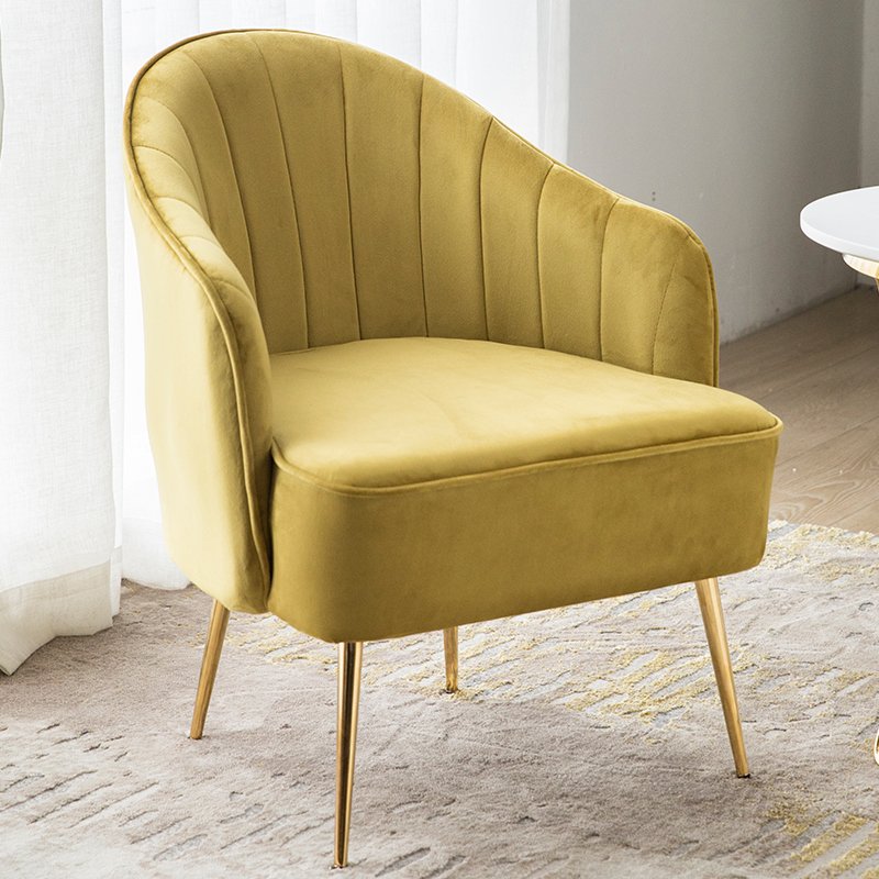 Sofa Gold Velvet Fabric Luxury Nordic Metal Office Hotel Chair Modern Home Couch Sectional Set Furniture Sofas Living Room