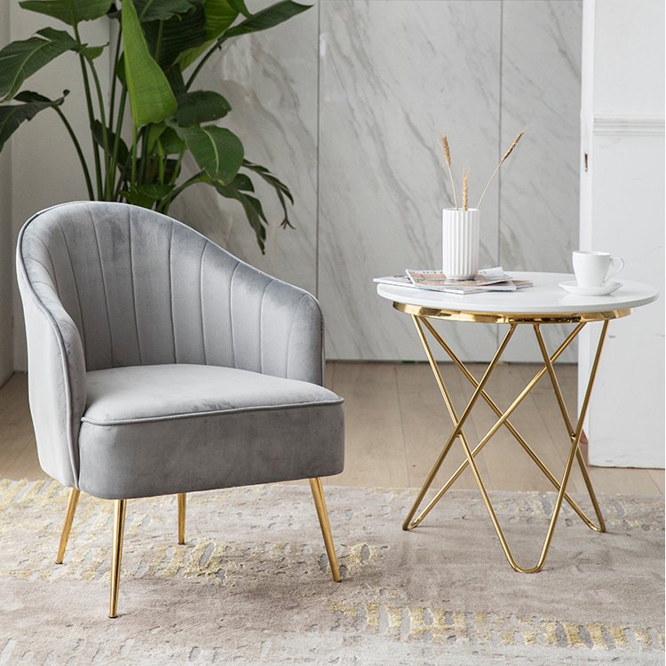 Sofa Gold Velvet Fabric Luxury Nordic Metal Office Hotel Chair Modern Home Couch Sectional Set Furniture Sofas Living Room