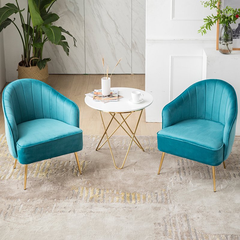 Sofa Gold Velvet Fabric Luxury Nordic Metal Office Hotel Chair Modern Home Couch Sectional Set Furniture Sofas Living Room
