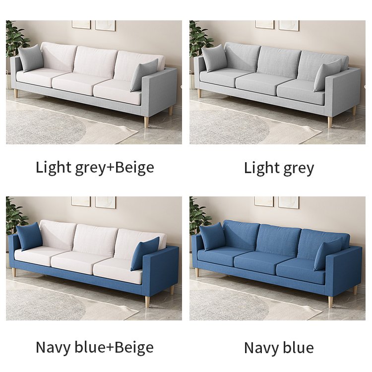 Modern living room furniture three seats luxury fabric sofas set couch living room sofas