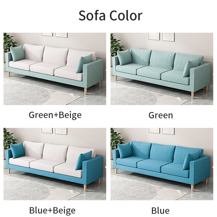 Modern living room furniture three seats luxury fabric sofas set couch living room sofas