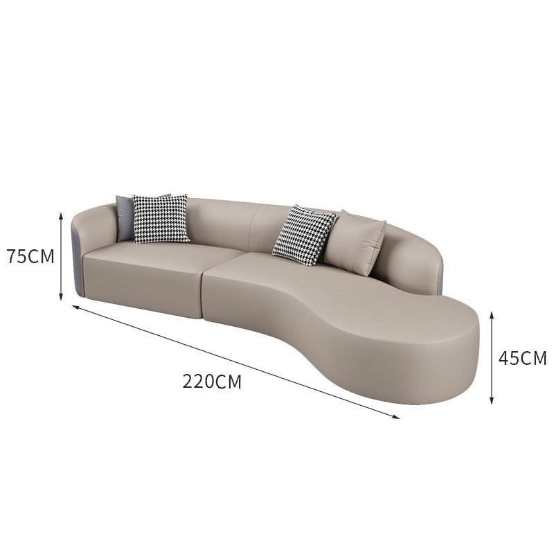 Modern Arc Sofa Set Living Room Hotel Lobby VIP Club Reception Guests Office Negotiation Wood Versatile Bedroom Restaurant Use
