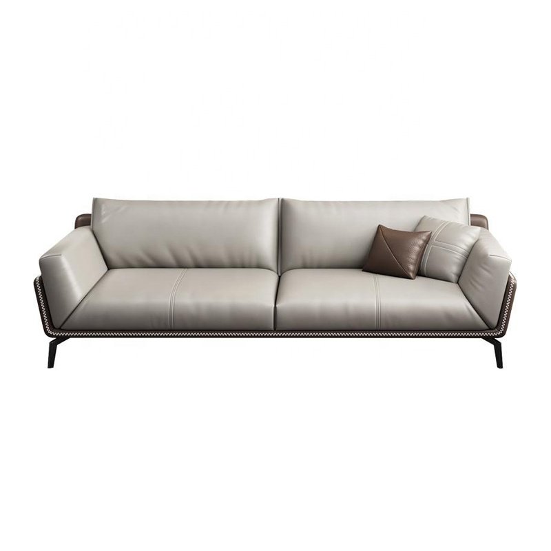 Foshan Factory Modern living room Sofa Pu Leather OEM Customized metal Leg 1+1+3 Apartment Home Office Sofa set