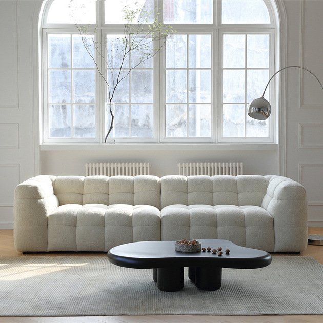 Good Quality Modern Luxury Cream Style Sofa Set Furniture Designs White Fabric Couches Living Room Sofas for Home