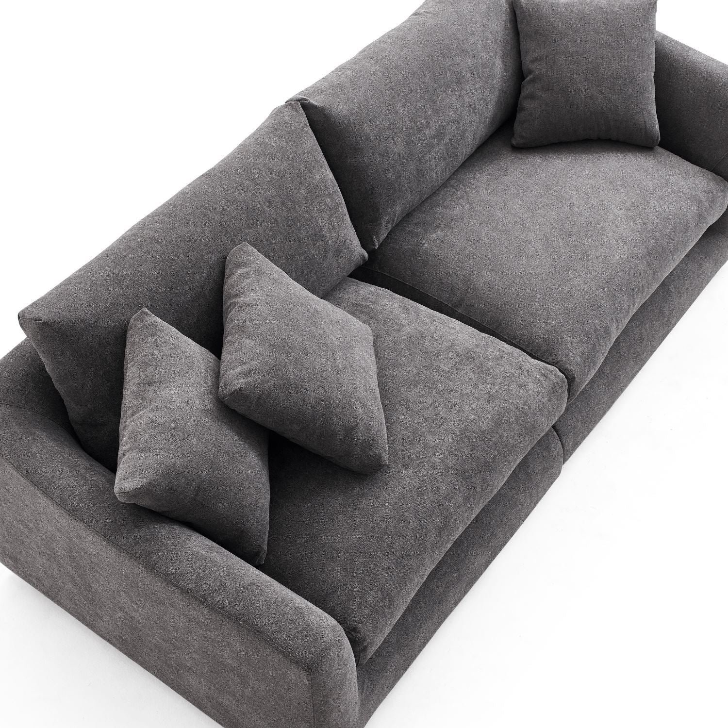 Italian Gray Furniture Minimalist Cloud Soft Lounge Sofa Fabric Modular Office Sectional Sofa