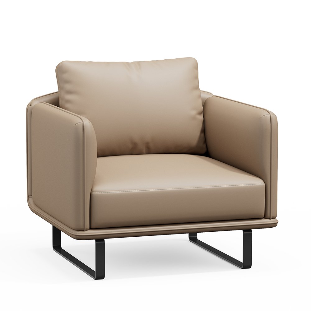 Modern Commercial Sofa Furniture PU Leather Waiting Office Sofa Set For Manager Office