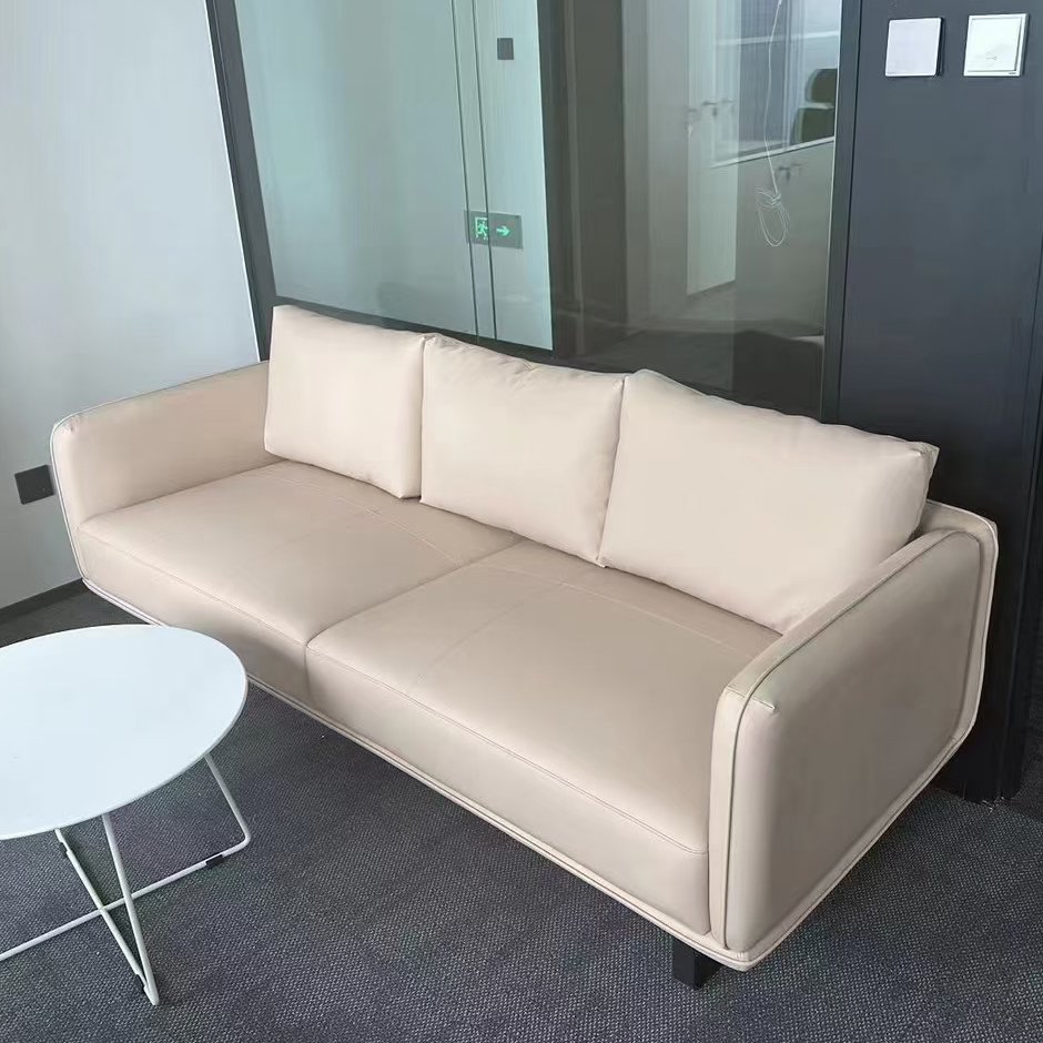 Modern Commercial Sofa Furniture PU Leather Waiting Office Sofa Set For Manager Office