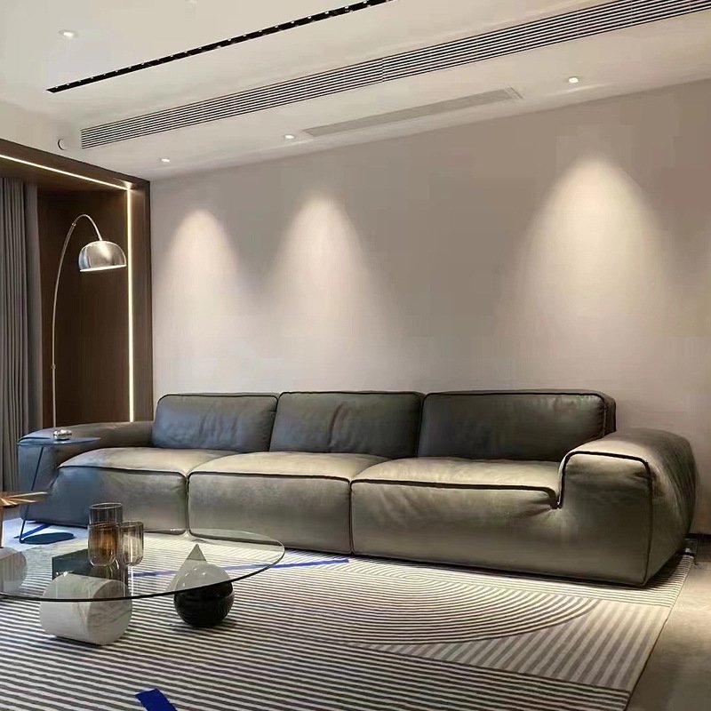 Luxury Room Furniture Sofa Set Genuine Leather Couches Living Room Combination Sofa Set