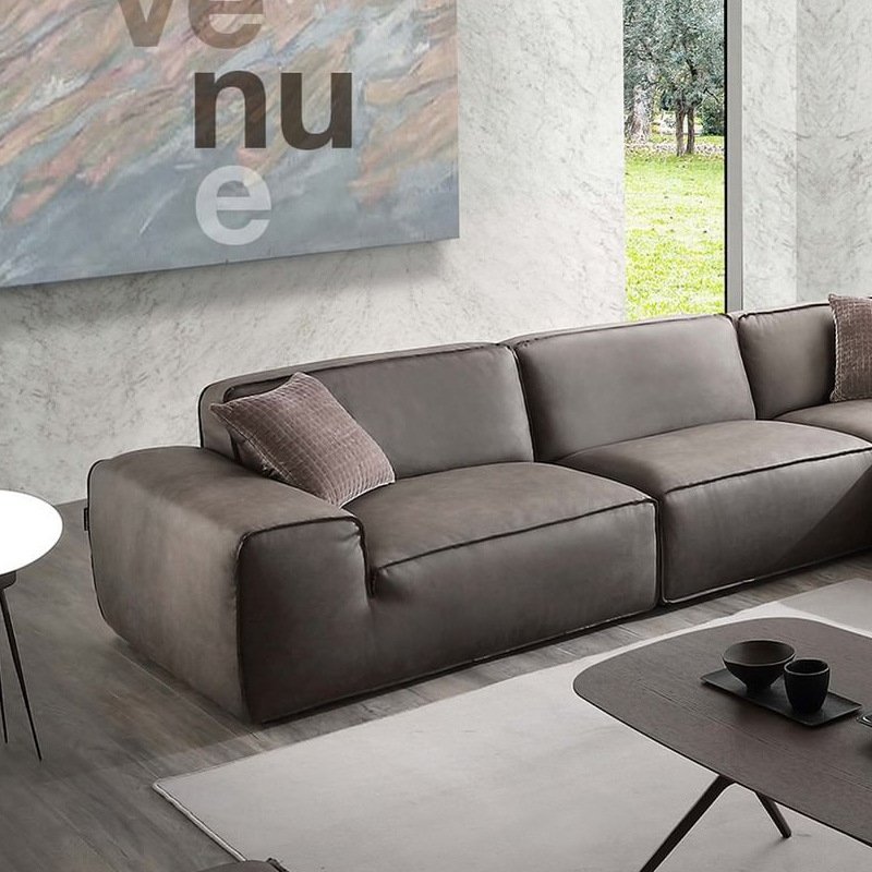 Luxury Room Furniture Sofa Set Genuine Leather Couches Living Room Combination Sofa Set