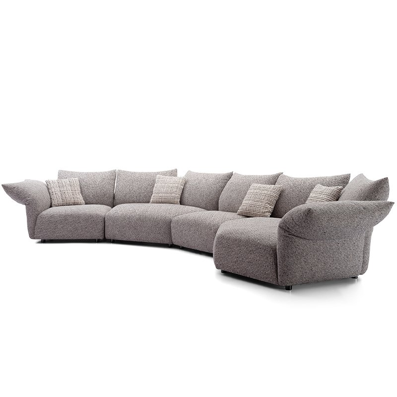New Design Modern Luxury Home Furniture Set Sectional Stainless Leg Couch Hotel Apartment Upholstered Fabric Sofa