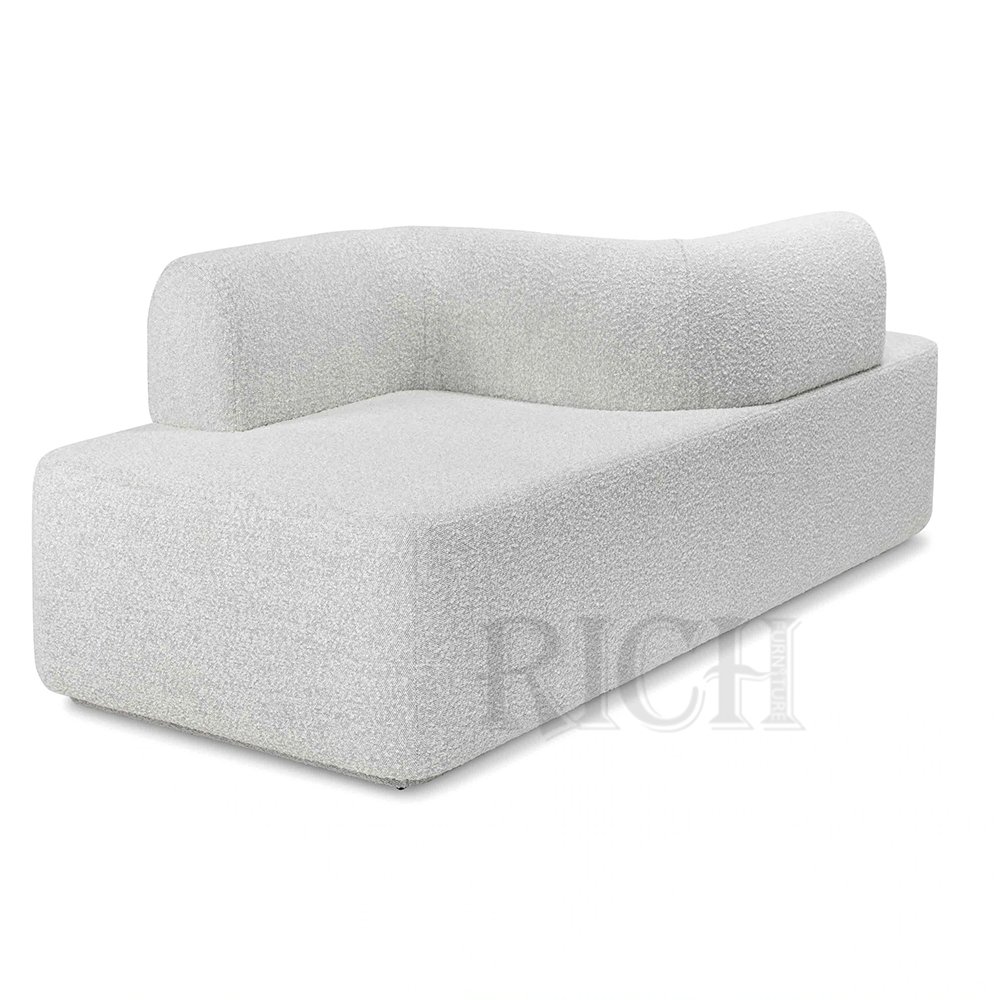 white teddy boucle reception sofa furniture 2 seats leisure office sofa for waiting area modern fabric office sofa