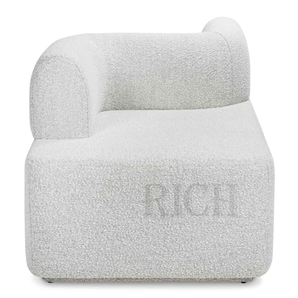 white teddy boucle reception sofa furniture 2 seats leisure office sofa for waiting area modern fabric office sofa