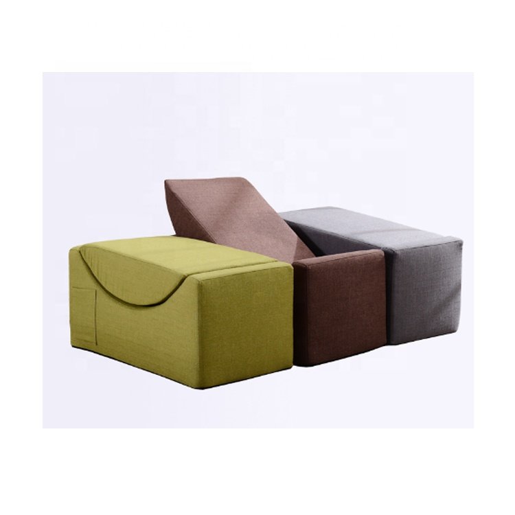 Modern Creative Kids Sponge Sofa Sectional Folding Linen Fabric Sofa Bed Lounge Chair