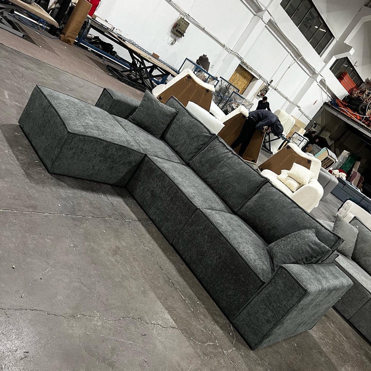 Living Room Pull Out Sleeper Bed Fabric Corner Sectional Sofa modern style sofa for living room Creative designer Nordic single