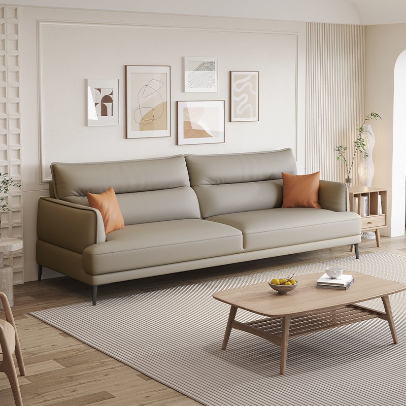 knockdown furniture supplier 3 seater leather sofa set gray living room furniture hotel office kd sofa set design