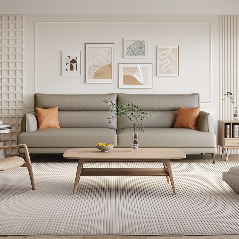 knockdown furniture supplier 3 seater leather sofa set gray living room furniture hotel office kd sofa set design