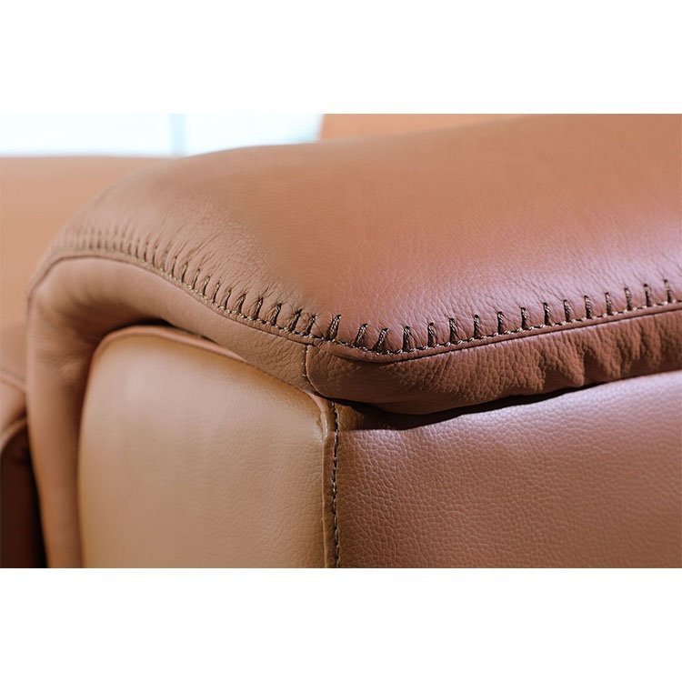 Office luxury 5-seater living room furniture recliner sofa set living room leather partition sofa with storage space