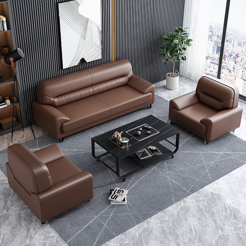 Chuangyue Office office sofa simple modern business reception sofa coffee table set three-person manager room guest sofa