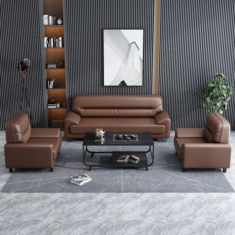 Chuangyue Office office sofa simple modern business reception sofa coffee table set three-person manager room guest sofa