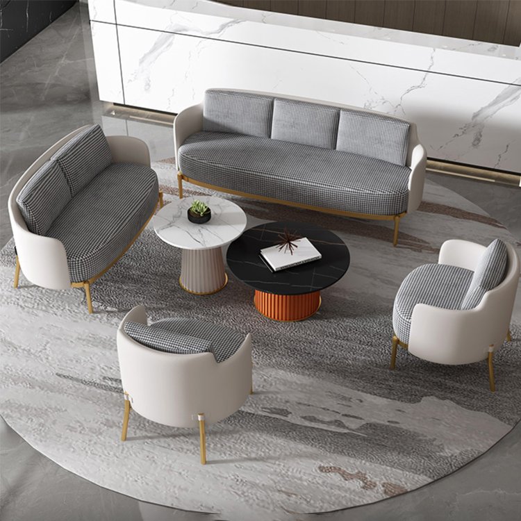 ODM/OEM Modern couch set living room sofa bed furniture furniture Curved sofa living room set upholstered in Boucle fabric