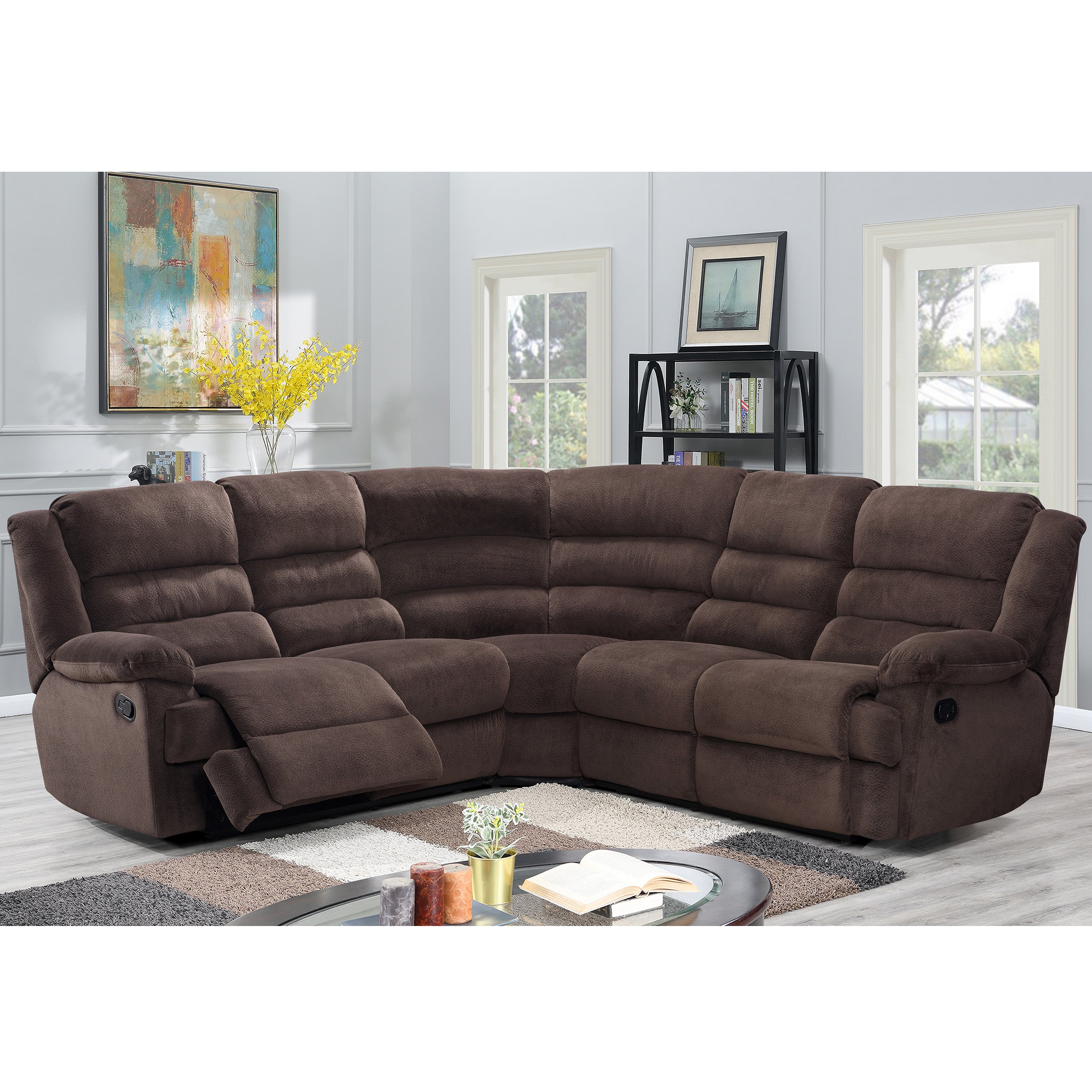 Sectional Sofa Set Home Furniture 1001 Lll Environmental Protection PU and Waterproof Corner Electric Reclining Genuine Leather