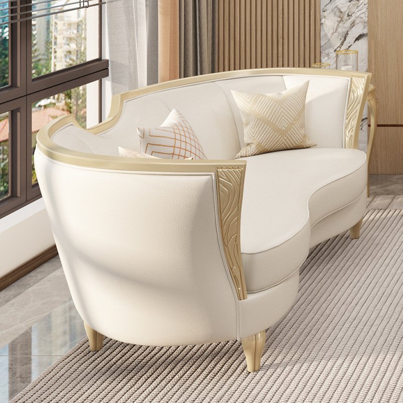 American Solid Wood Sofa Luxury 123 Combination Of Large Villa Couchs Cream Wind Living Room Sectional Sofa