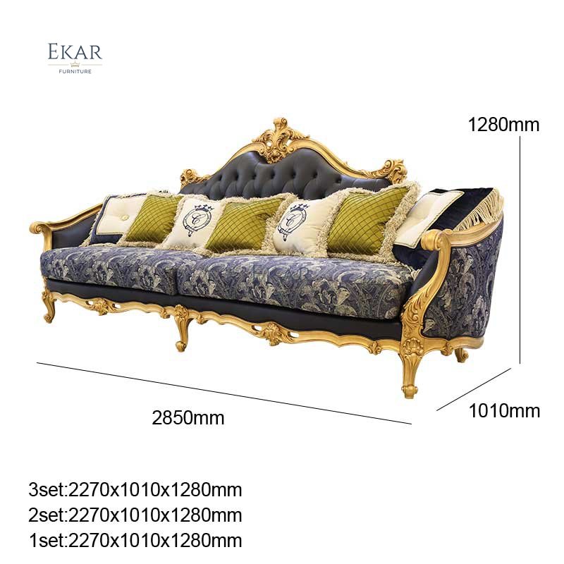 French Classic Living Room Furniture Fabric or Leather Hand Made Carved Solid Wood Luxury Lounge Arm Chair Accent Sofa Chair