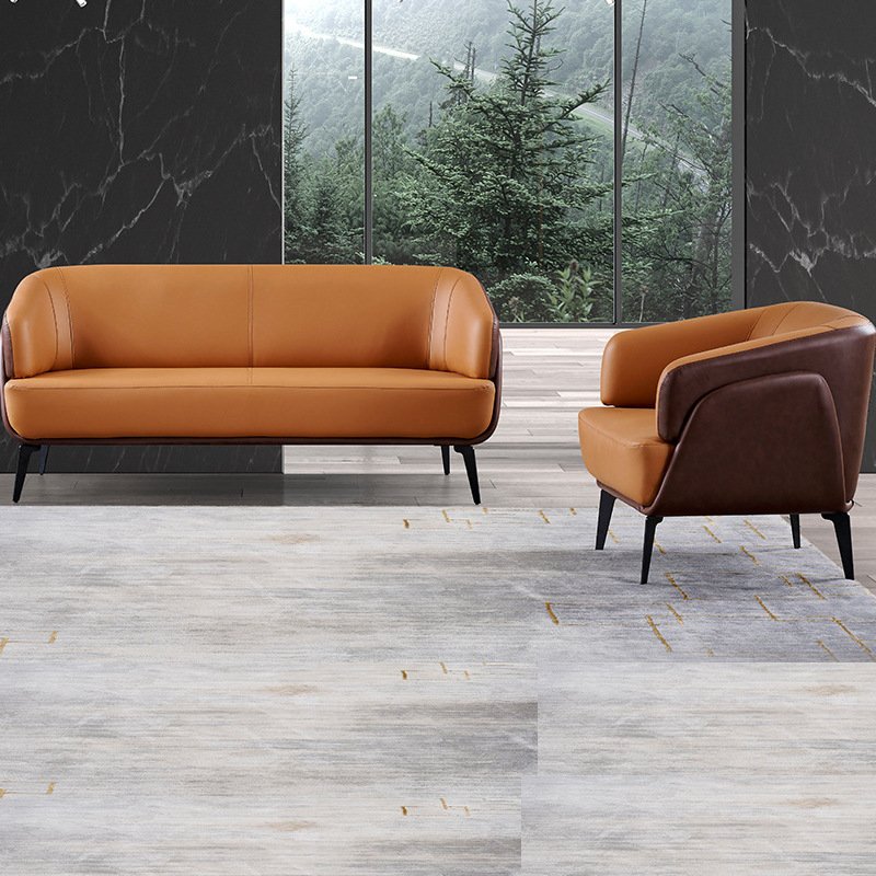 Nordic three seat sofa set furniture leather sofa for office