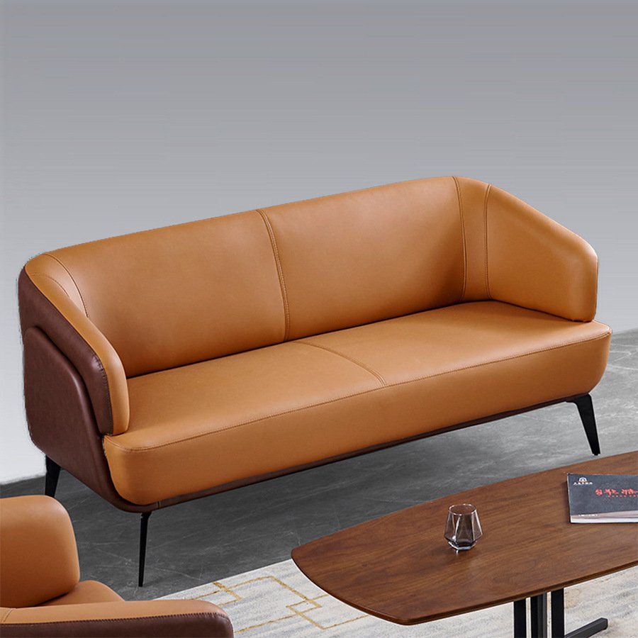 Nordic three seat sofa set furniture leather sofa for office