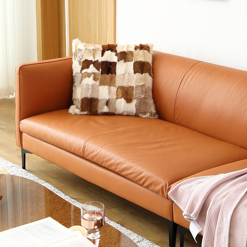 Simple Nordic Style Leather Sofa For Modern Living Room Home 1+2+3 Sofa Combination Furniture Set