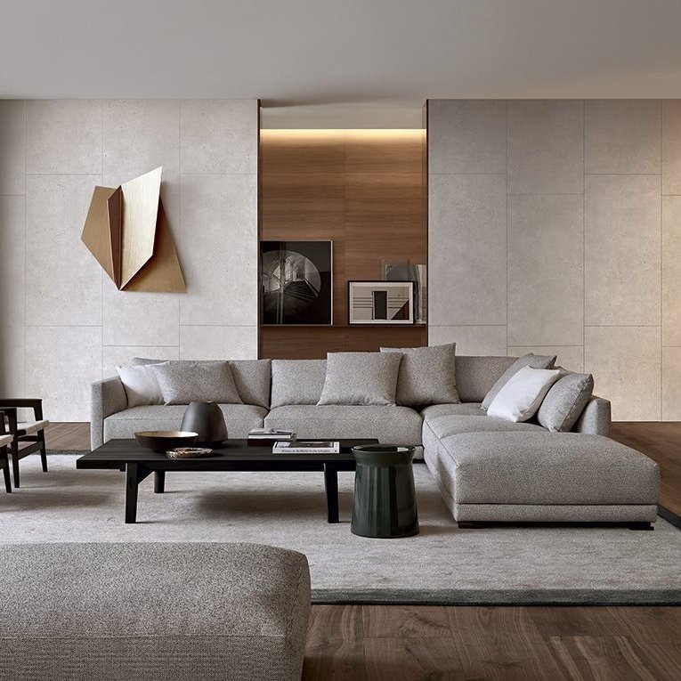 Contemporary l shape sofa corner fabric sofa bed set