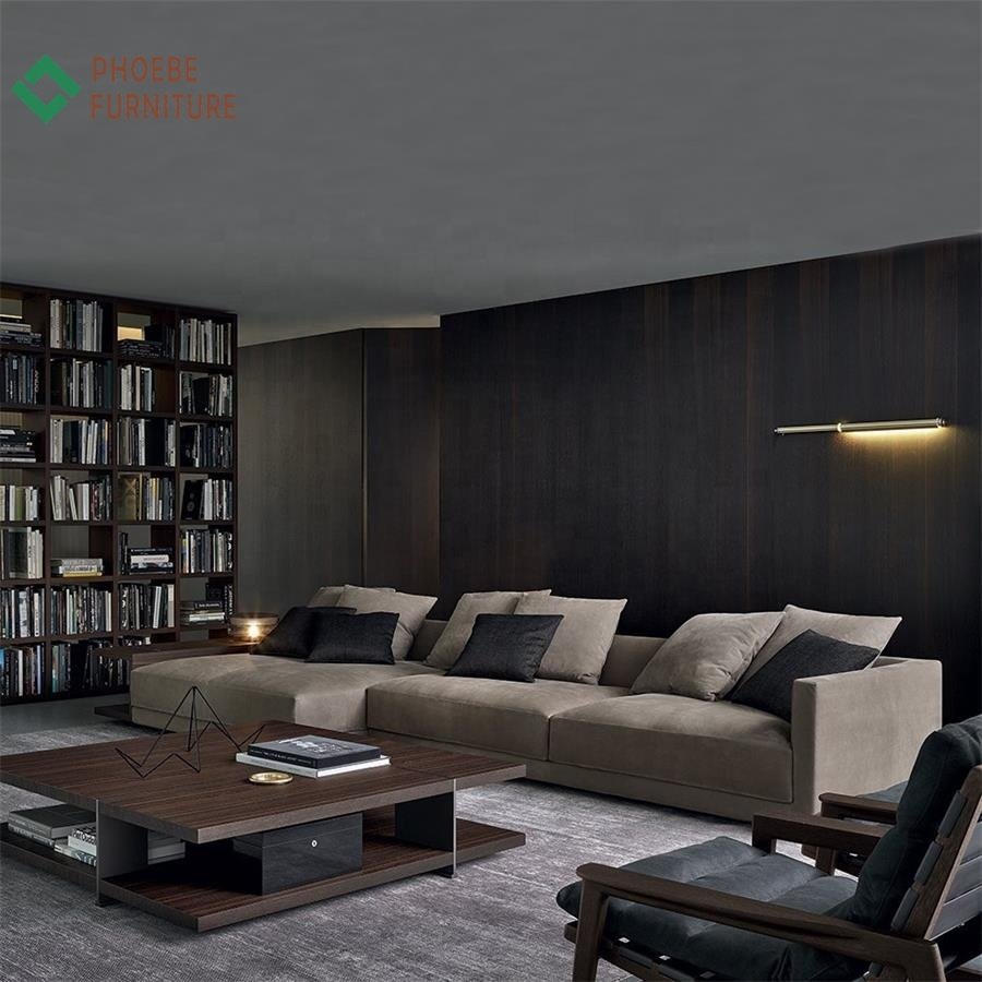Contemporary l shape sofa corner fabric sofa bed set