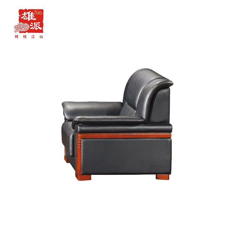XIONGPAI upscale black office caliaitalia leather sofa (E9101)