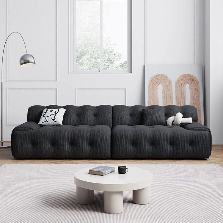 Contempo simple modern sectional minimalist 3 seaters design italian nordic fabrics velvet living room sofas