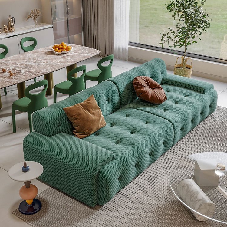 Contempo simple modern sectional minimalist 3 seaters design italian nordic fabrics velvet living room sofas