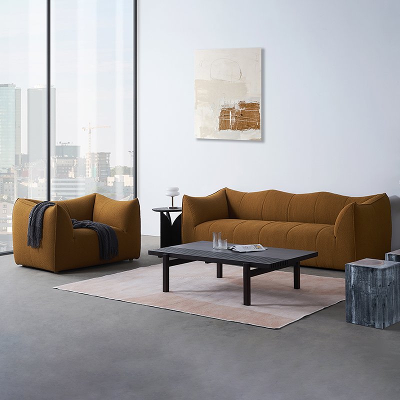 FINNNAVIANART Modern fashion designer hotel office sofa color customizable living room fabric tufted velvet three seat sofa