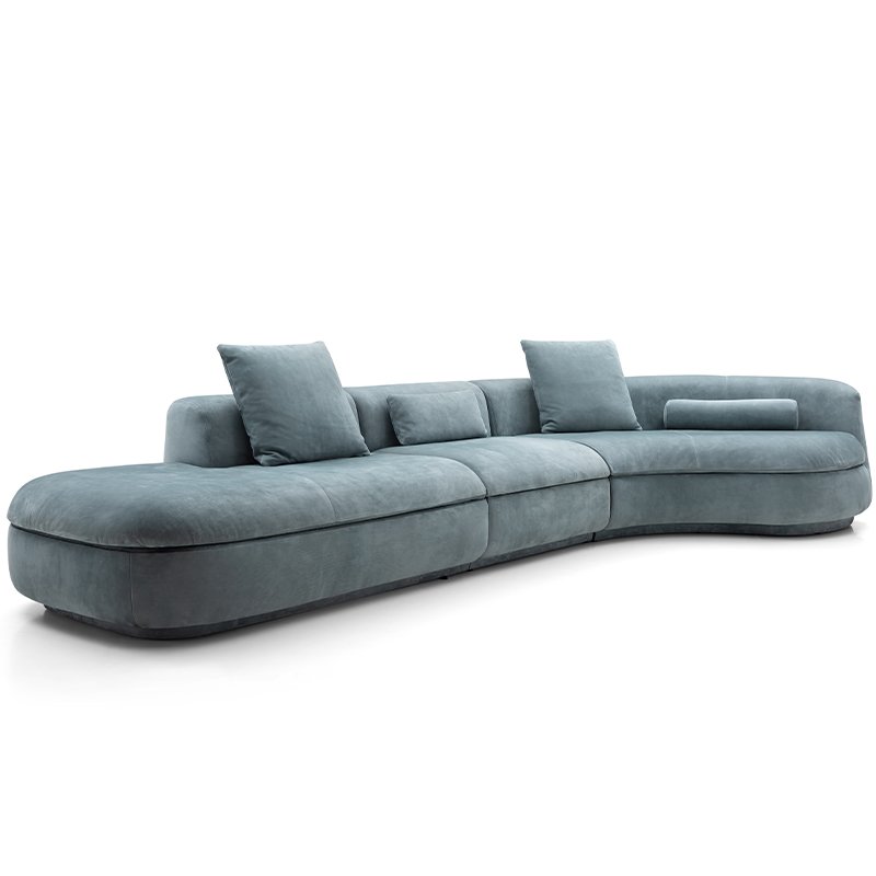 Luxury Modern Living Room Home Furniture Villa Unique Shape Couch Italian Minimalist Custom Color Set Matte Fabric Sofa