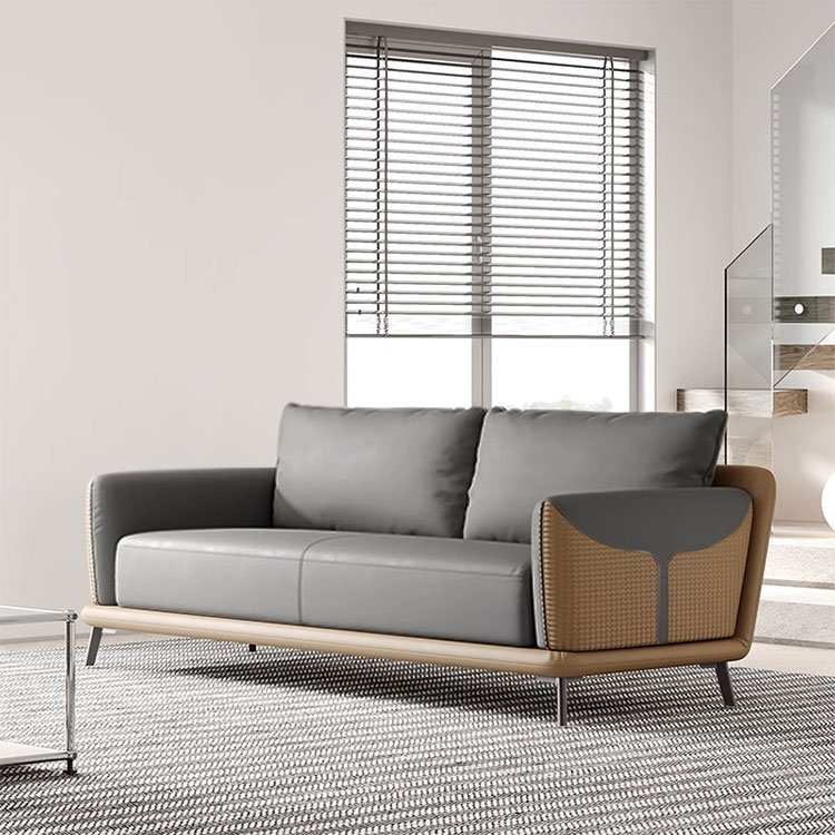 Liyu Italian Style Solid Wood Frame Sofas Set Furniture Office Furniture Luxurious Office Sofa