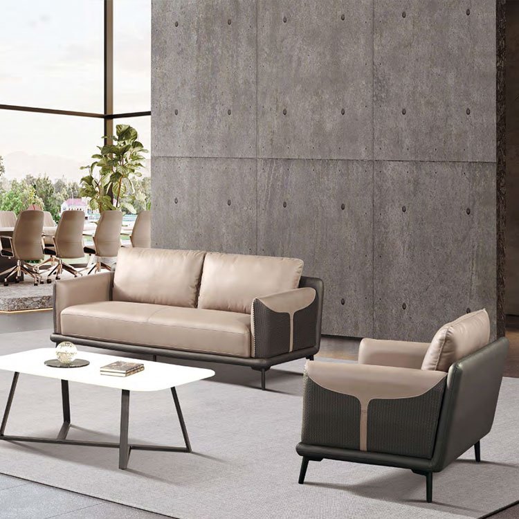 Liyu Italian Style Solid Wood Frame Sofas Set Furniture Office Furniture Luxurious Office Sofa