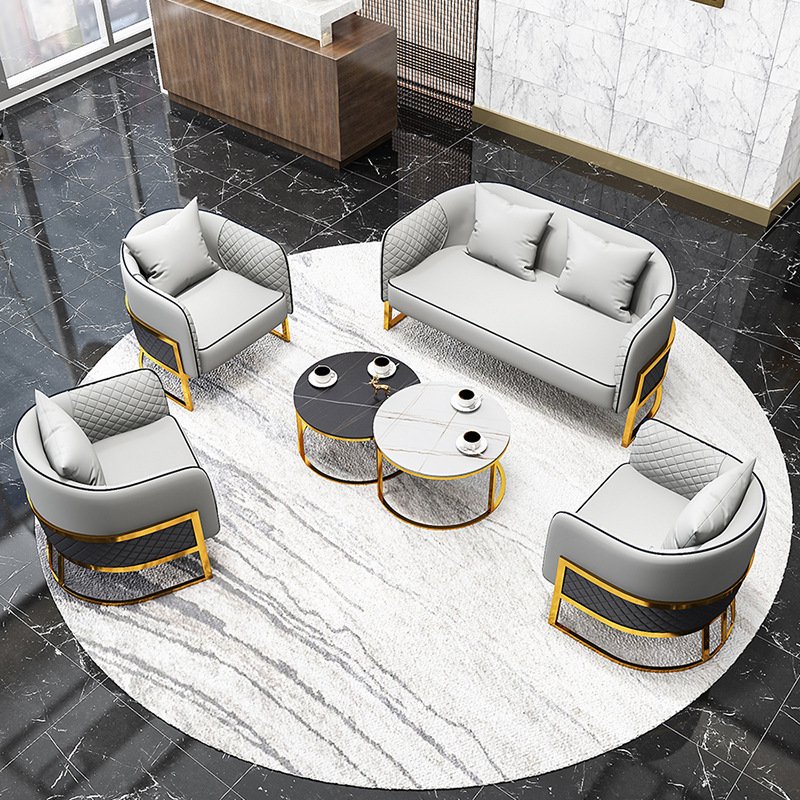 Modern fabric sofa light luxury reception hall leisure hall sofa armchair living room sofa chair