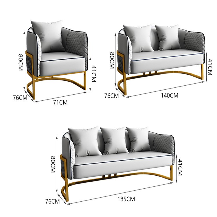 Modern fabric sofa light luxury reception hall leisure hall sofa armchair living room sofa chair