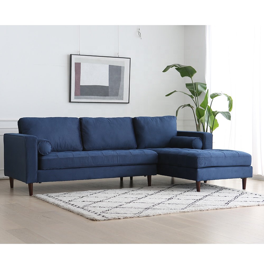 producer customise living room navy blue sofa sectional l shaped couch set
